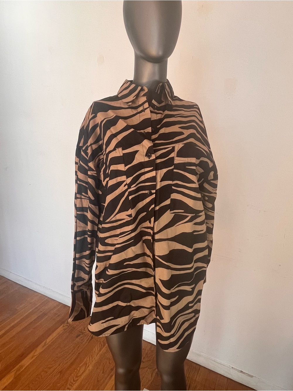 ASOS Zebra Print Button-Up Shirt